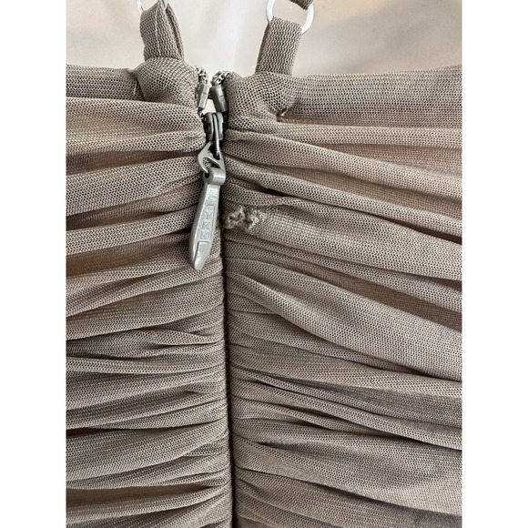 Michael Costello x Revolve Mini Cocktail Dress Ruched Mesh Cutouts Strappy XS - Picture 9 of 10